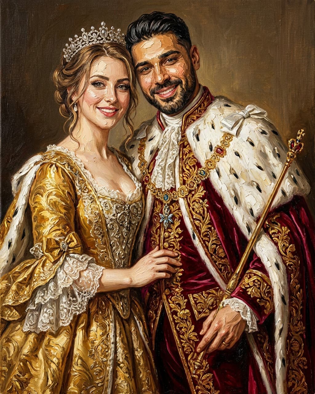 AI wedding portrait of bride and groom