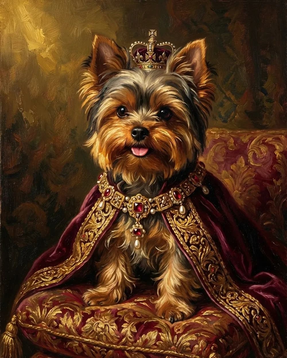 AI renaissance portrait of a dog